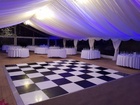 wedding marquee interior